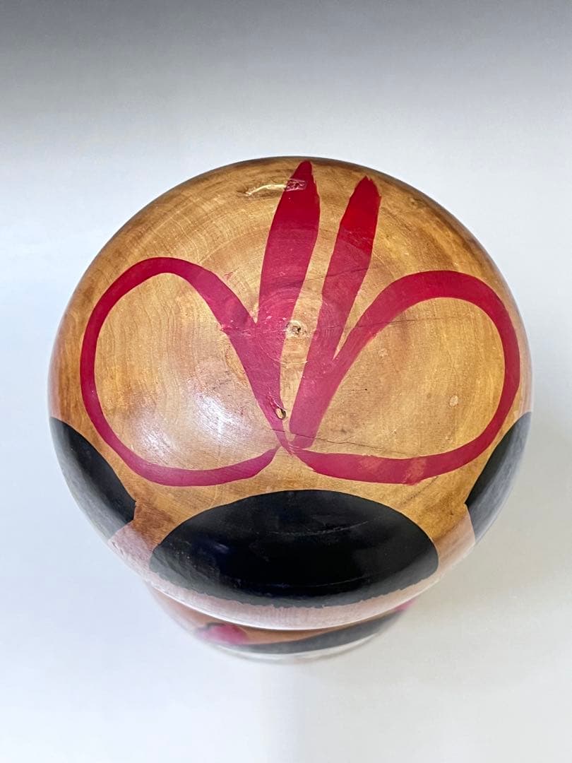 Kyutaro Ogura Kokeshi Wooden Doll Rare Daruma Form Traditional Doll