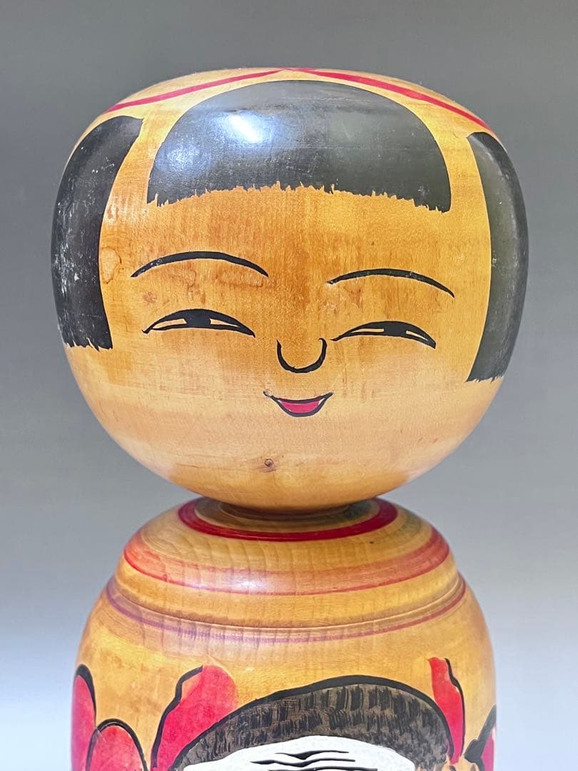 Kyutaro Ogura Kokeshi Wooden Doll Rare Daruma Form Traditional Doll