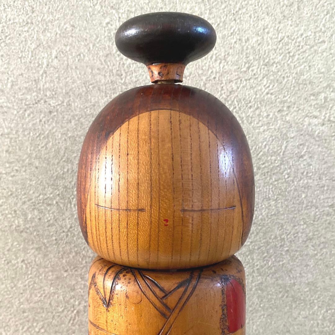 Large 43 cm Creative Kokeshi Doll by Toa Sekiguchi, Maple Kimono Design