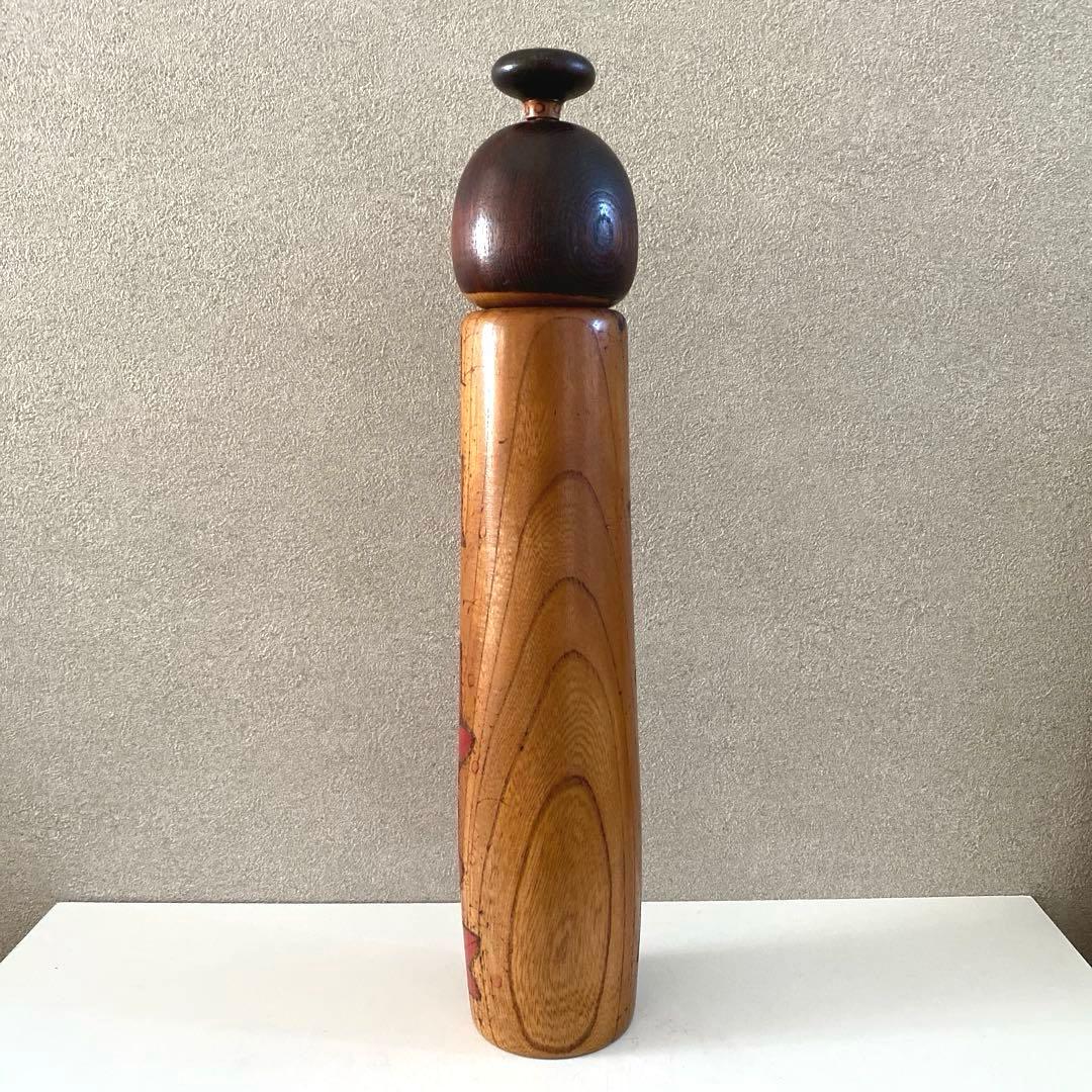 Large 43 cm Creative Kokeshi Doll by Toa Sekiguchi, Maple Kimono Design