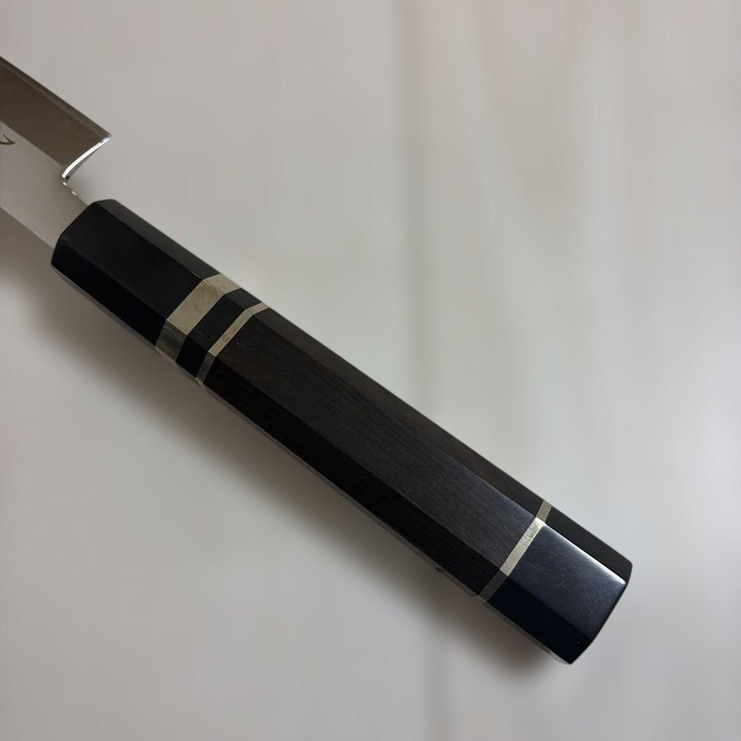 VG-10 Honyaki Kiritsuke Yanagiba Sushi Knife Mirror Polished Ebony Handle 270mm