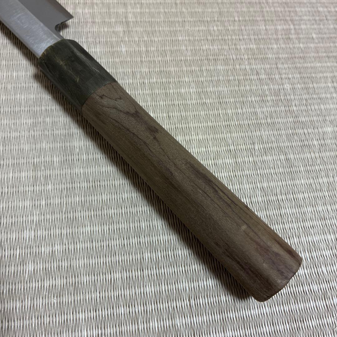 Sakai Ichimonji Tadakuni Yanagiba Knife Ginsan Steel Black Buffalo Octagonal Handle