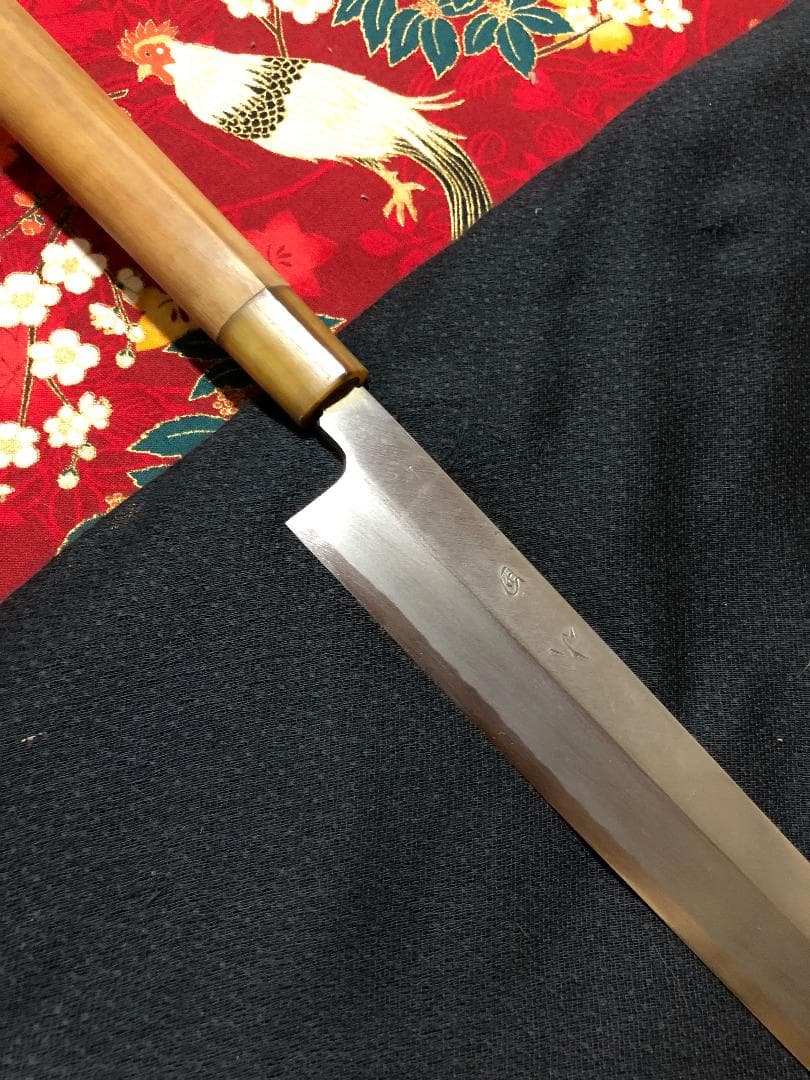 Sakai Kiku Yanagiba Sashimi Knife Aoko Blue Steel Hontanren Buffalo Horn 27cm
