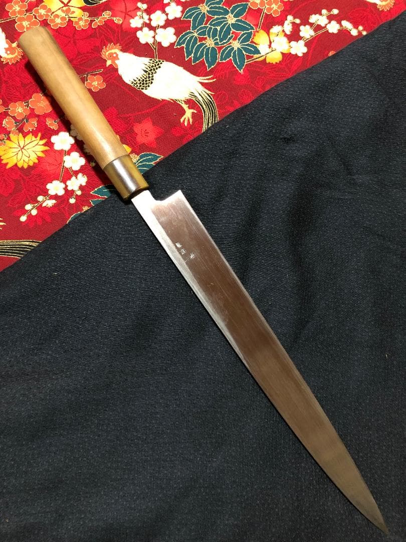 Sakai Kiku Yanagiba Sashimi Knife Aoko Blue Steel Hontanren Buffalo Horn 27cm