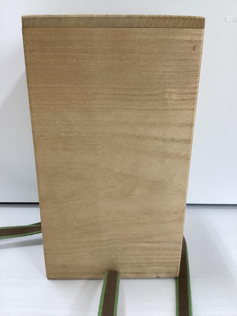 Green Glazed Ceramic Flower Vase Hanaire with Tomobako Box