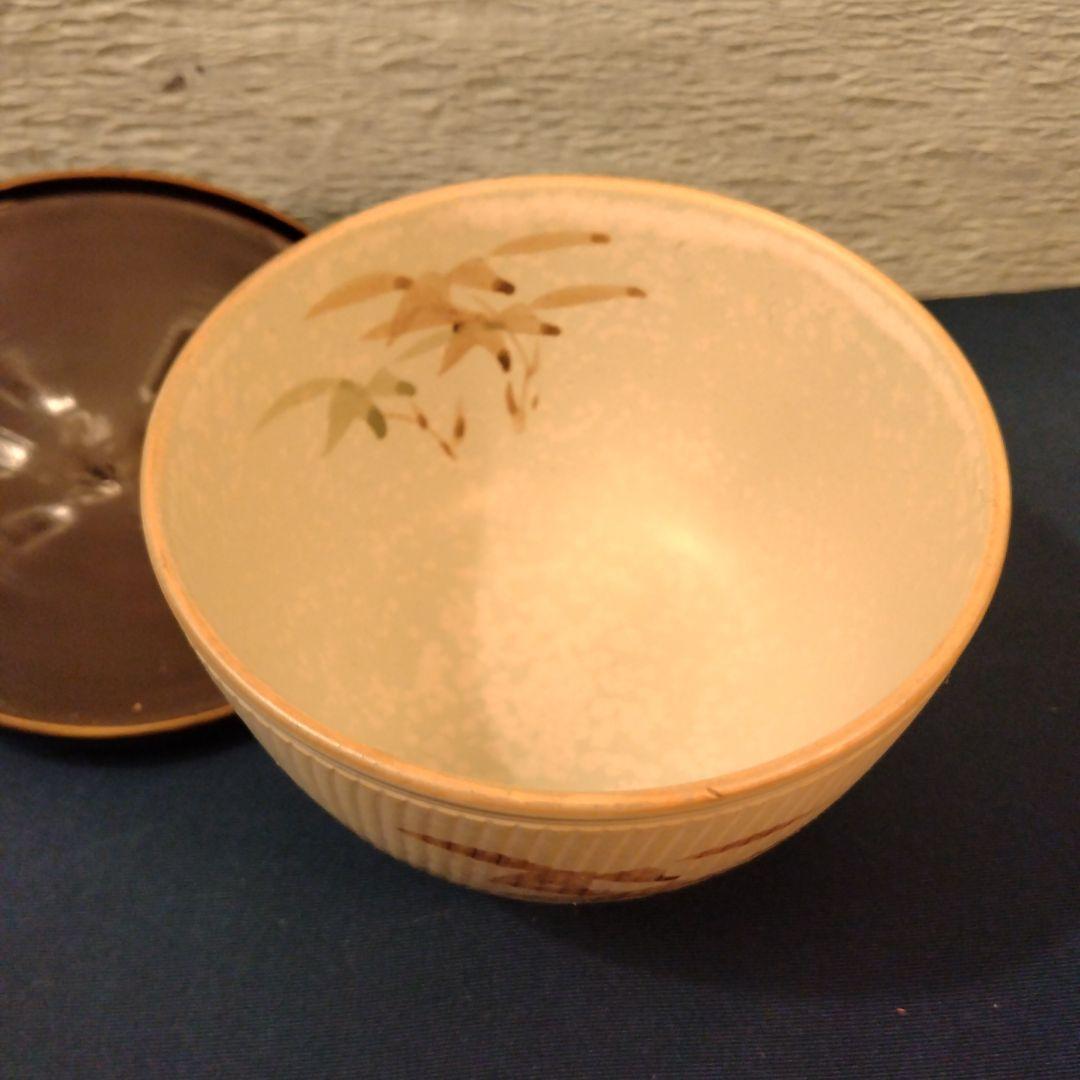 Tottori Ikeda Clan Lidded Yunomi Tea Cup Aoi Crest Maki-e Japanese Lacquer