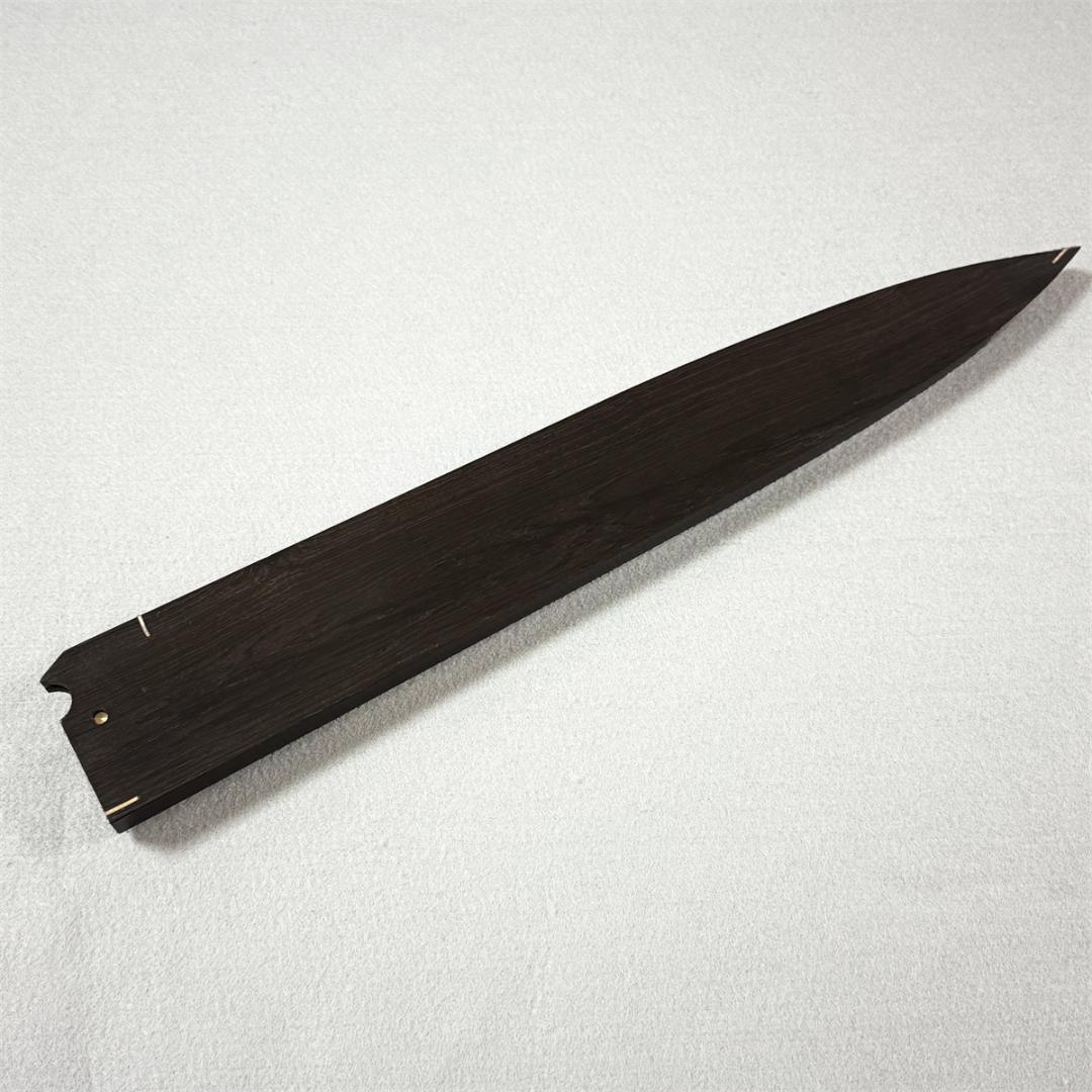 Ebony Wooden Saya Sheath for 300mm Yanagiba Sashimi Knife with Brass Pin