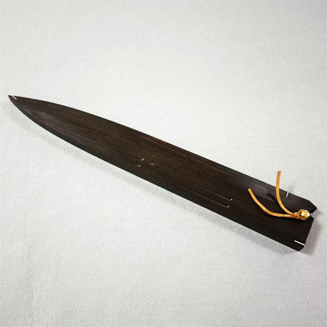 Ebony Wooden Saya Sheath for 300mm Yanagiba Sashimi Knife with Brass Pin