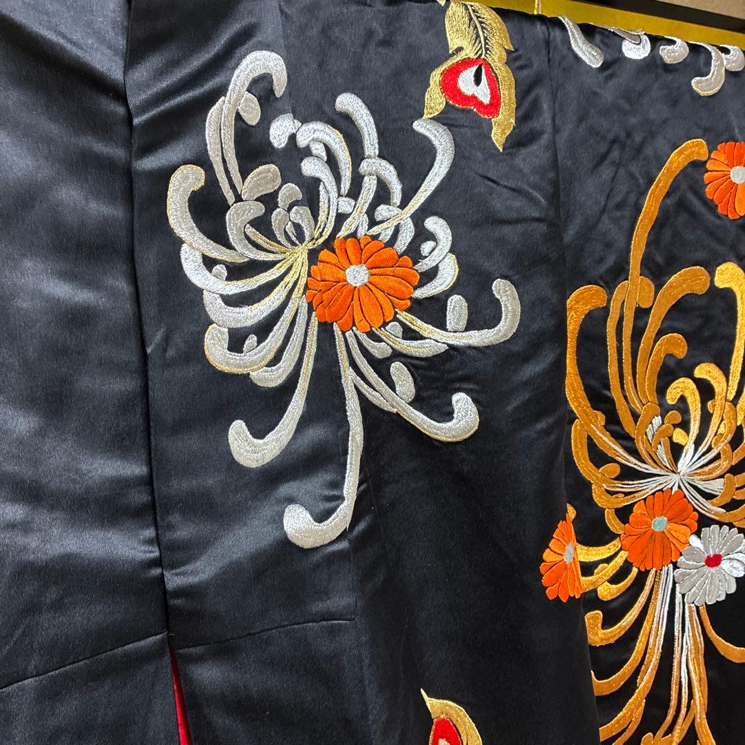 Uchikake Wedding Kimono Color Uchikake Silk Donsu Embroidery Black Ground