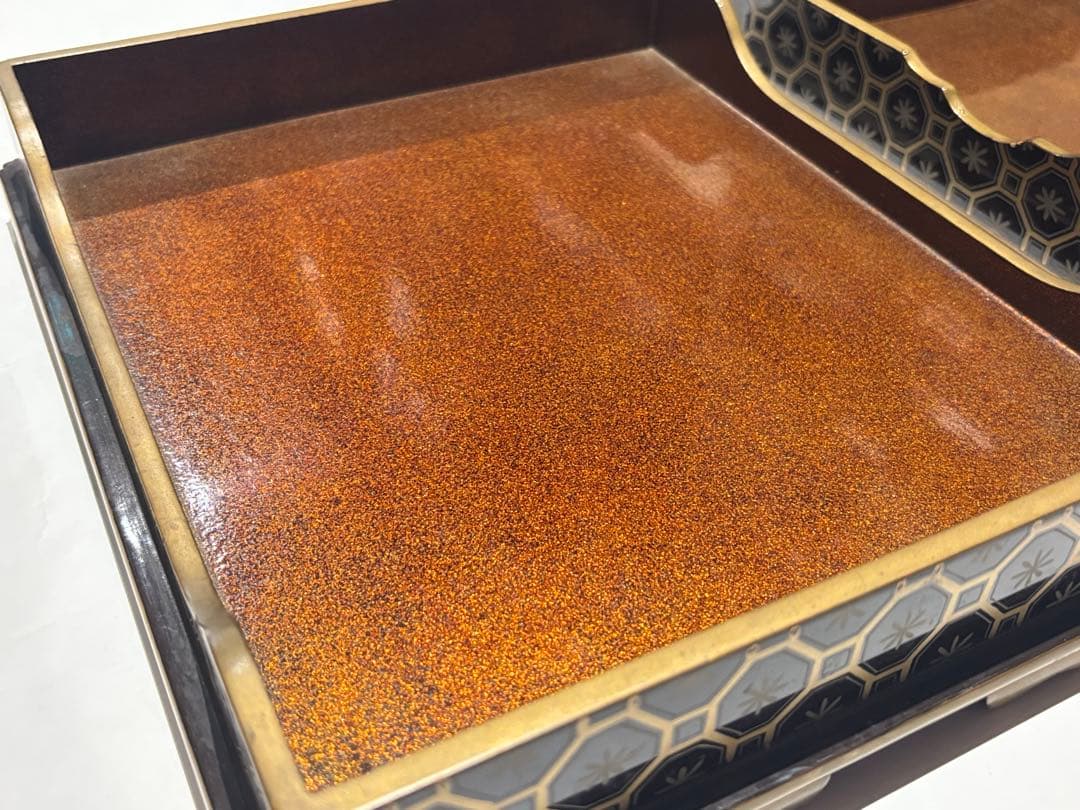 Ofumi Box Urushi Lacquer Gold Maki-e, Edo Period, Jodo Shinshu Buddhism, Approx. 30.5 x 16 x 6.5 cm