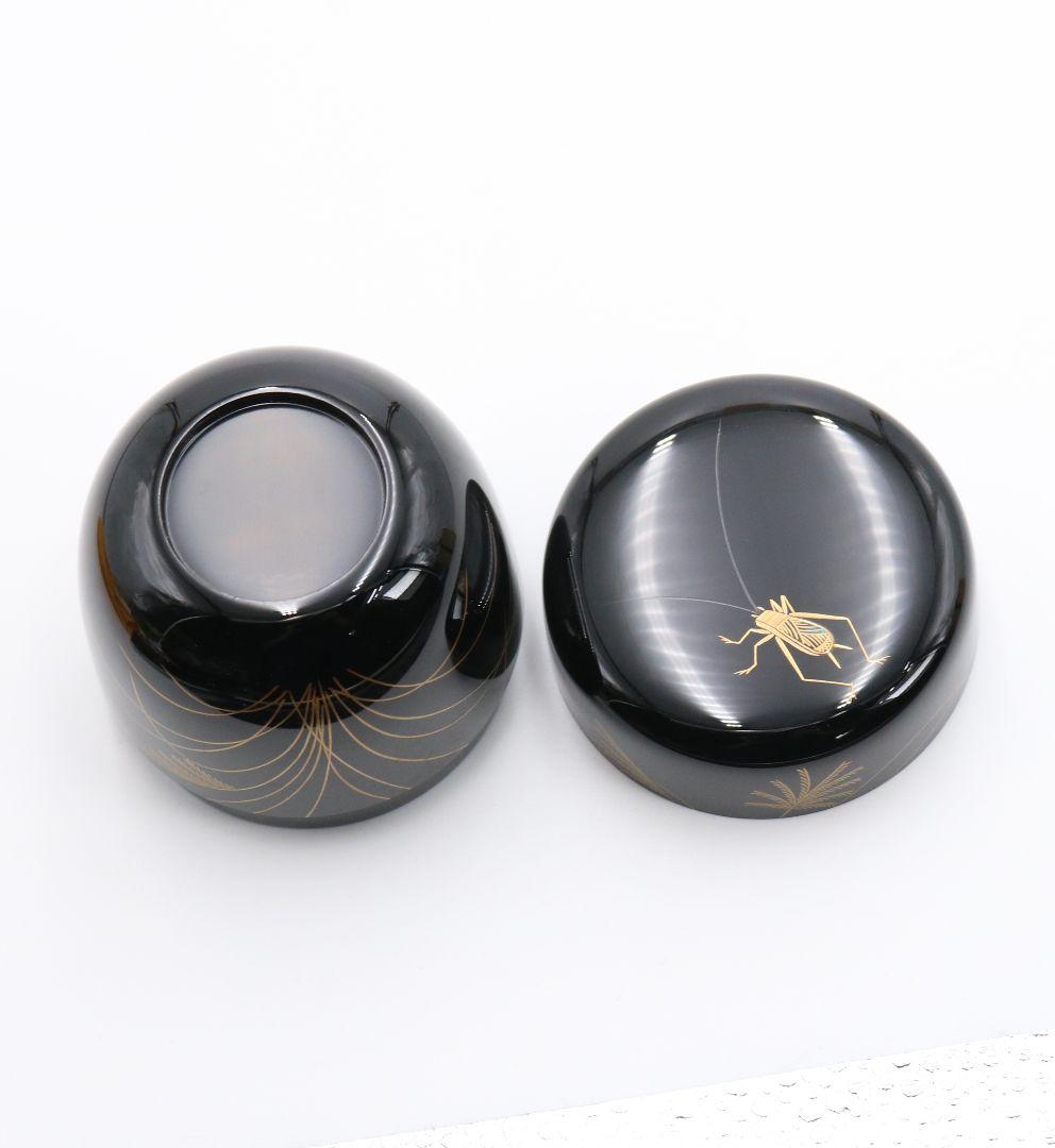 Nakamura Takaya Chu-Natsume Tea Caddy Suzumushi Cricket Gold Maki-e Lacquer