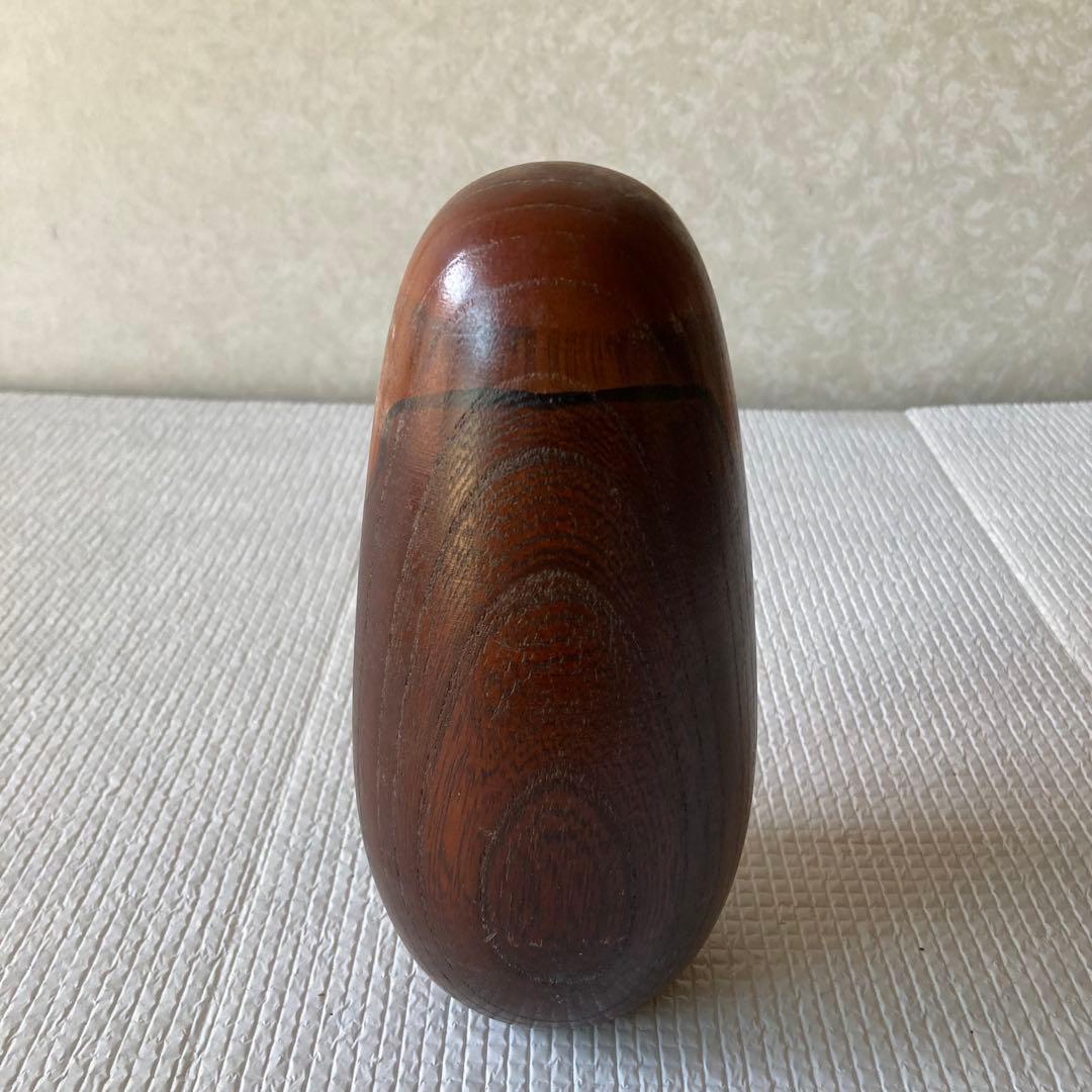 Daruma Daishi Kokeshi Wooden Folk Craft Figures Set of 2 Showa Vintage