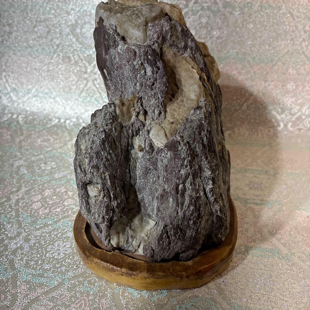 Japanese Suiseki Viewing Stone, Mountain-Shaped Stone with Stand