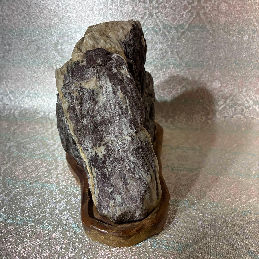Japanese Suiseki Viewing Stone, Mountain-Shaped Stone with Stand