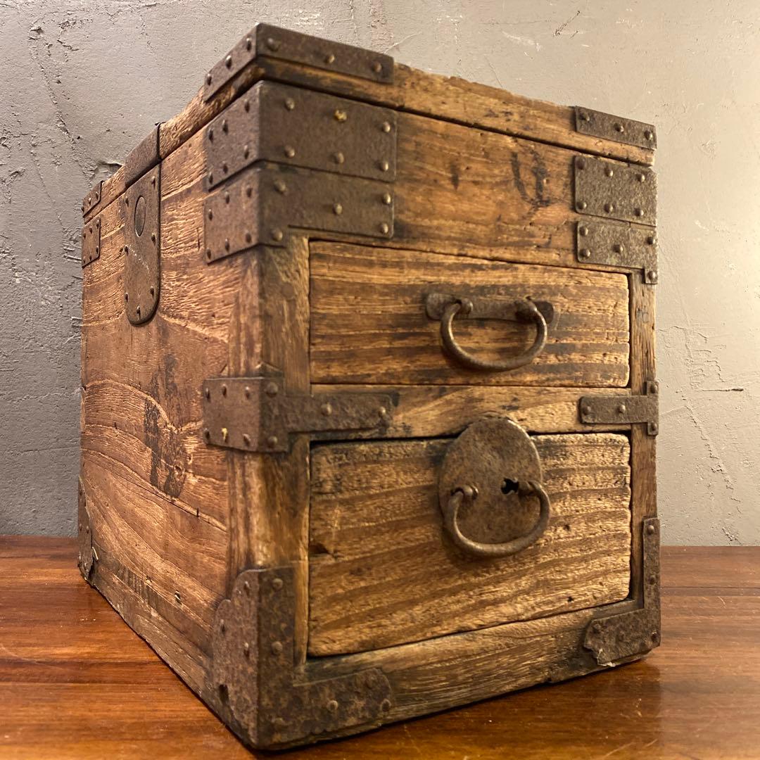Meiji Period Japanese Cedar Suzuribako Writing Box with Small Drawers