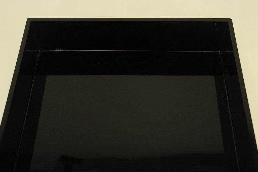Japanese Maki-e Lacquer Square Lidded Box Bunko Document Case Near Unused 25.8 cm x 29.8 cm