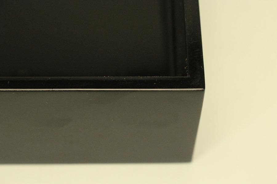 Japanese Maki-e Lacquer Square Lidded Box Bunko Document Case Near Unused 25.8 cm x 29.8 cm