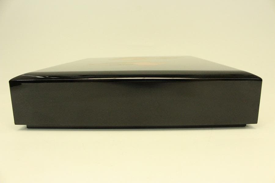 Japanese Maki-e Lacquer Square Lidded Box Bunko Document Case Near Unused 25.8 cm x 29.8 cm
