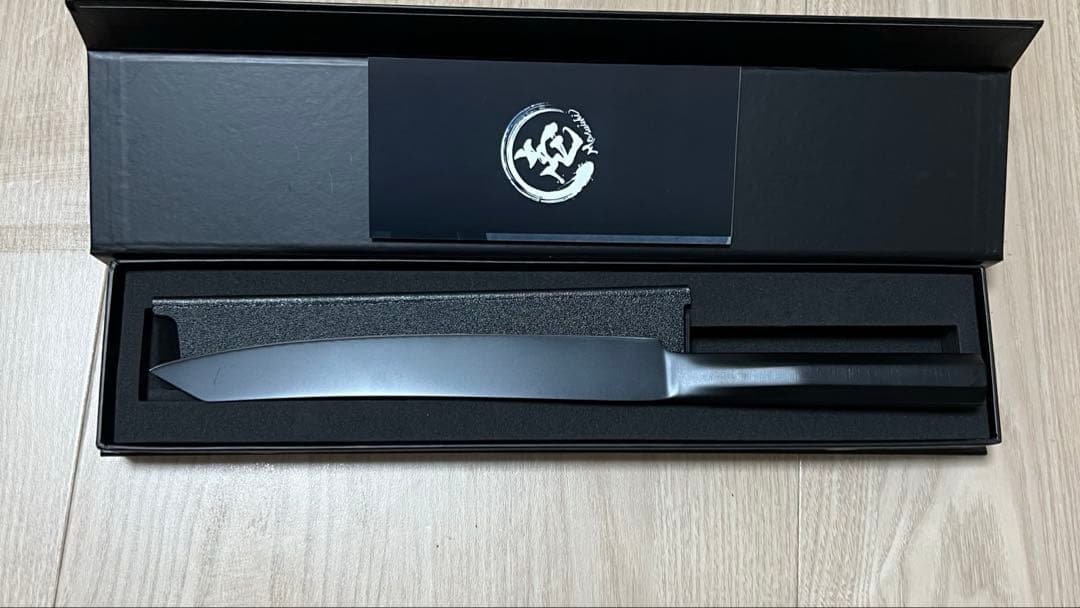 Kageyanagi Kiritsuke Sashimi Knife, Double-Bevel Stainless Black Oxide Finish 210mm