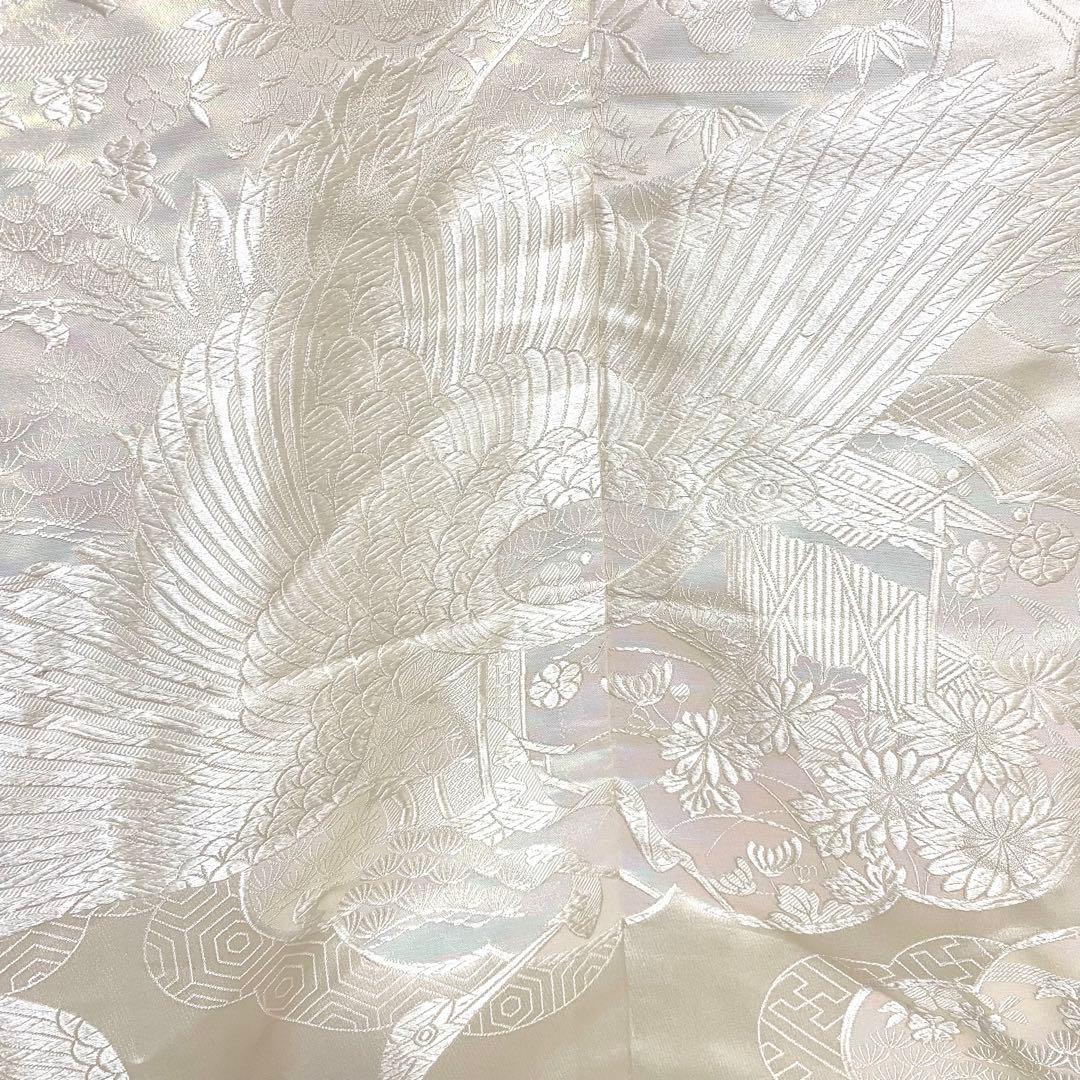 Uchikake Wedding Kimono Shiromuku Silk Karaori Crane White Pink Floral
