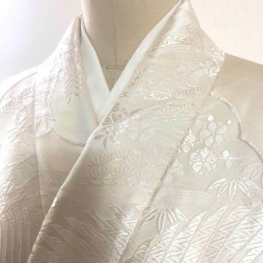 Uchikake Wedding Kimono Shiromuku Silk Karaori Crane White Pink Floral