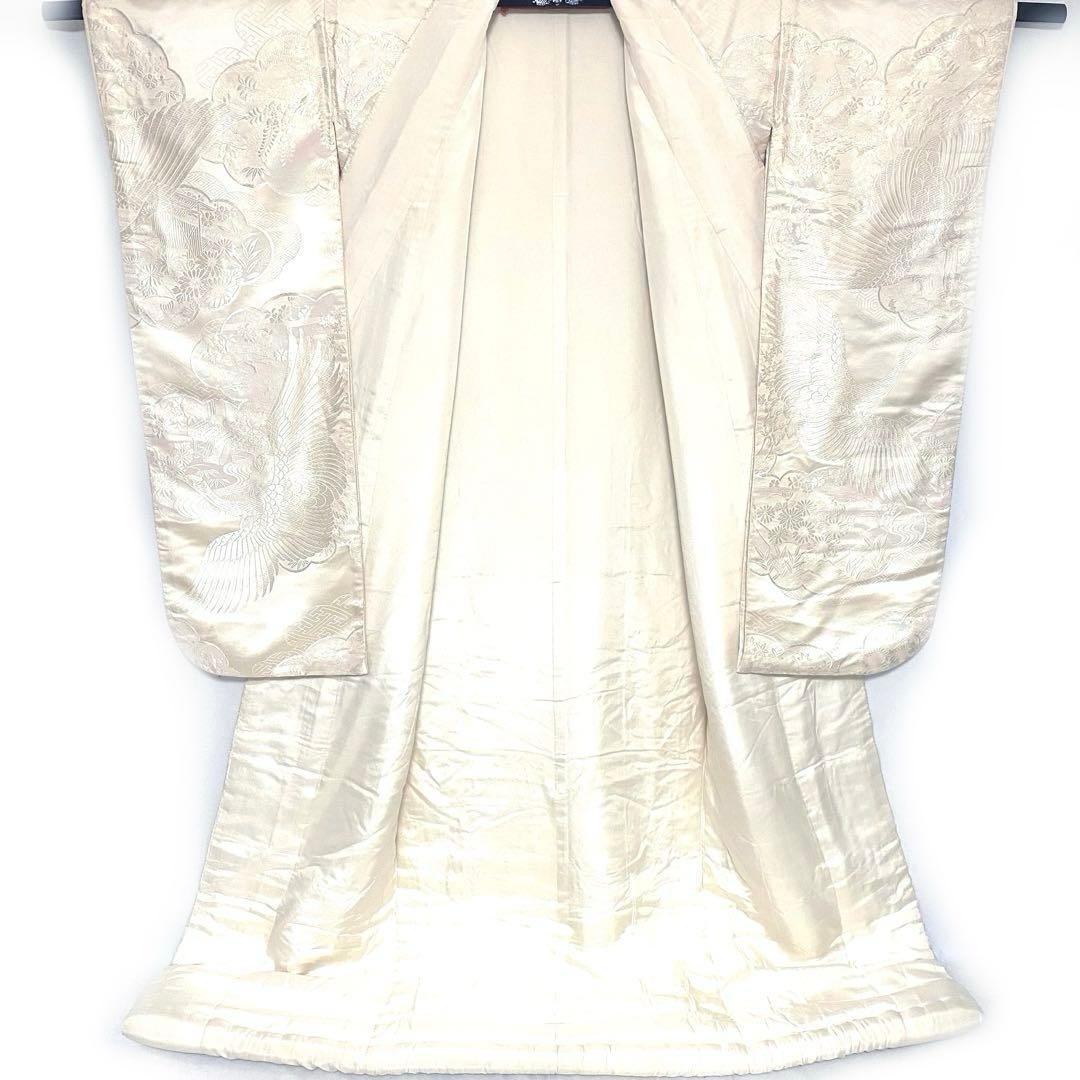 Uchikake Wedding Kimono Shiromuku Silk Karaori Crane White Pink Floral