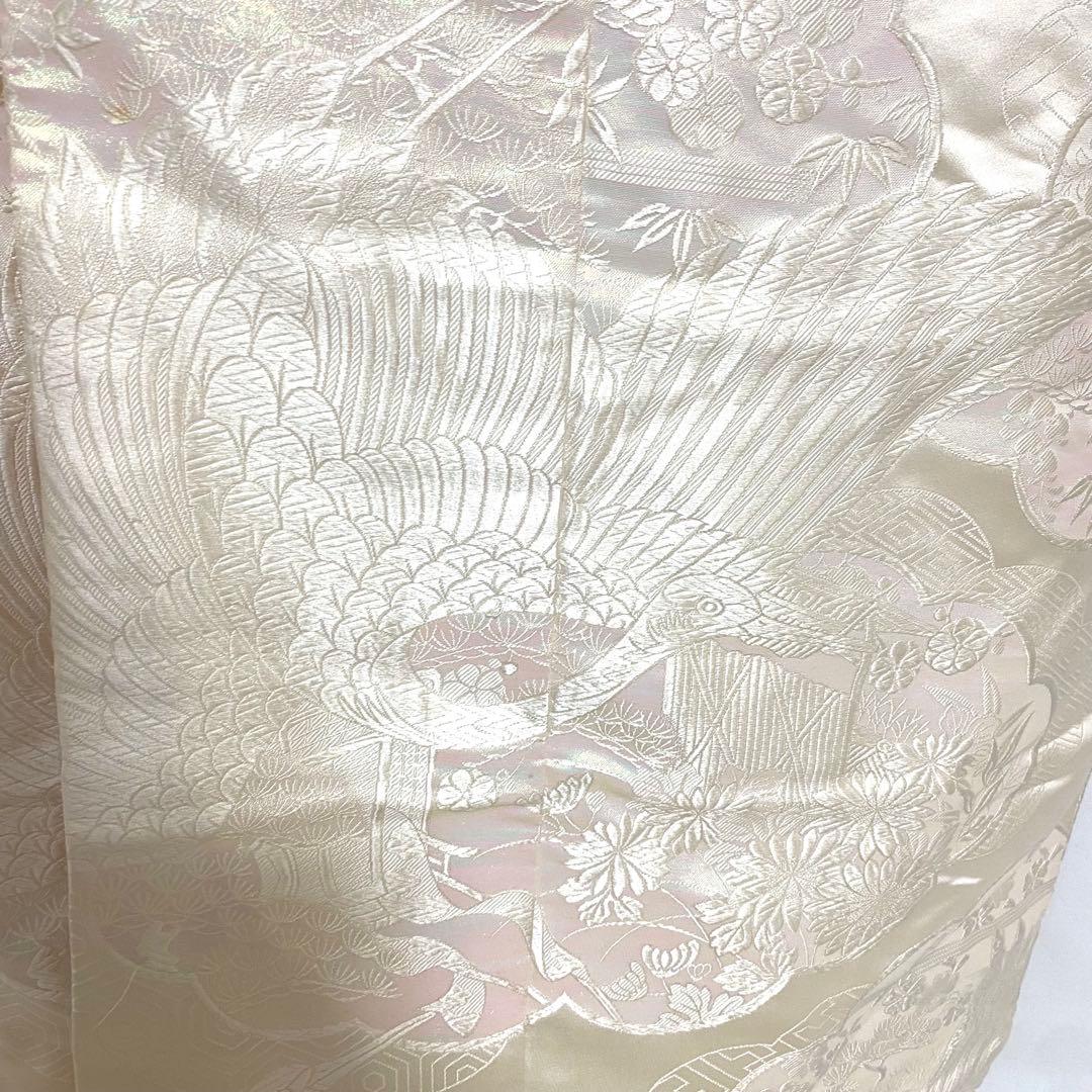 Uchikake Wedding Kimono Shiromuku Silk Karaori Crane White Pink Floral