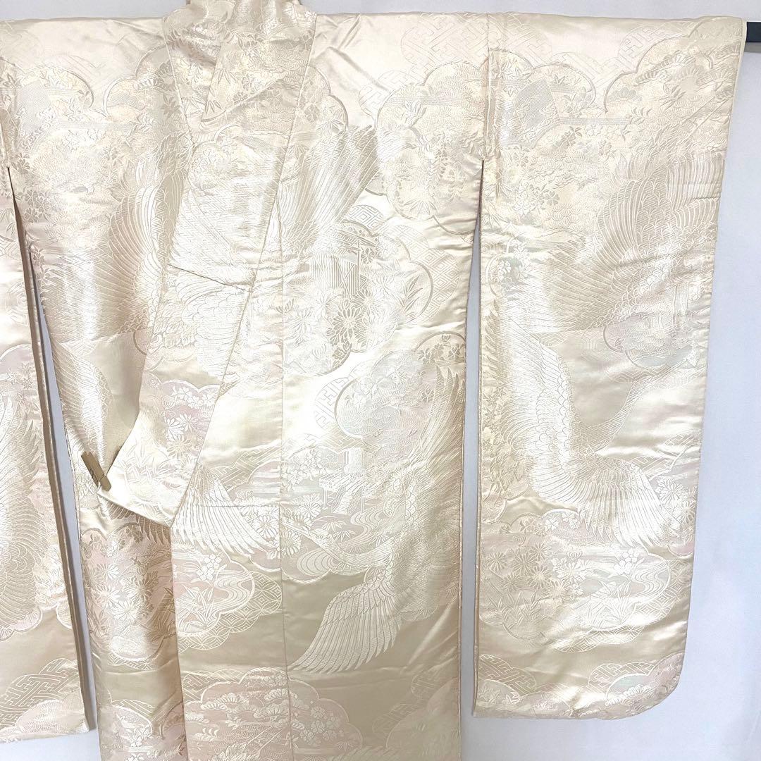 Uchikake Wedding Kimono Shiromuku Silk Karaori Crane White Pink Floral