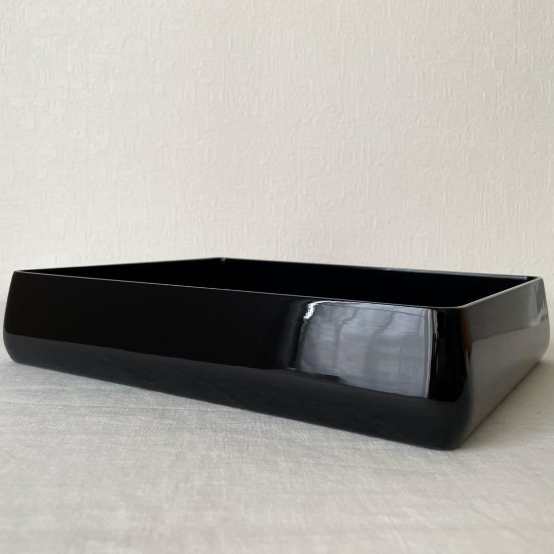Yamada Heiando Lacquer Document Box with Orchid Maki-e, Bunko Writing Case