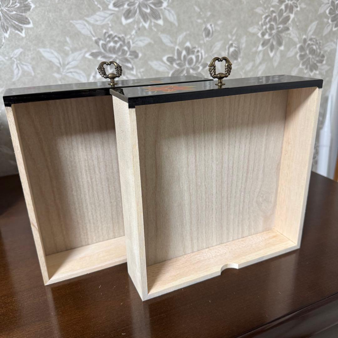 Japanese Small Wooden Chest of Drawers with Clematis Motif Hardware