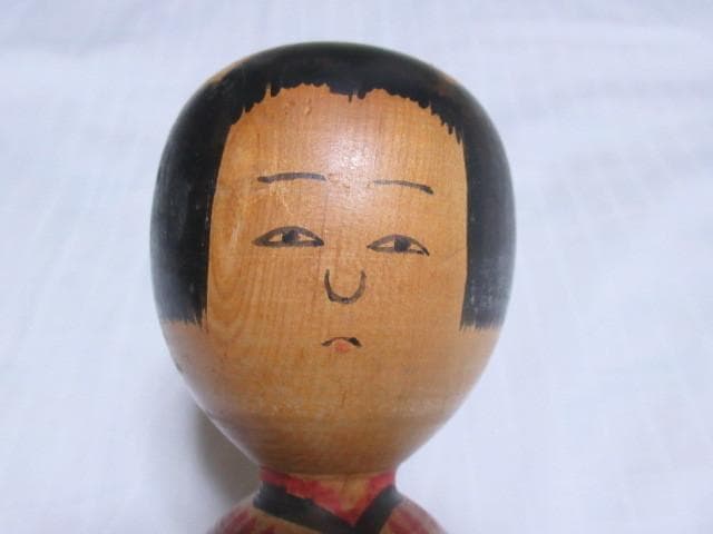 Kijiyama Kokeshi Doll by Kyutaro Ogura 1966 Akita Plum Blossom Apron 25.5 cm