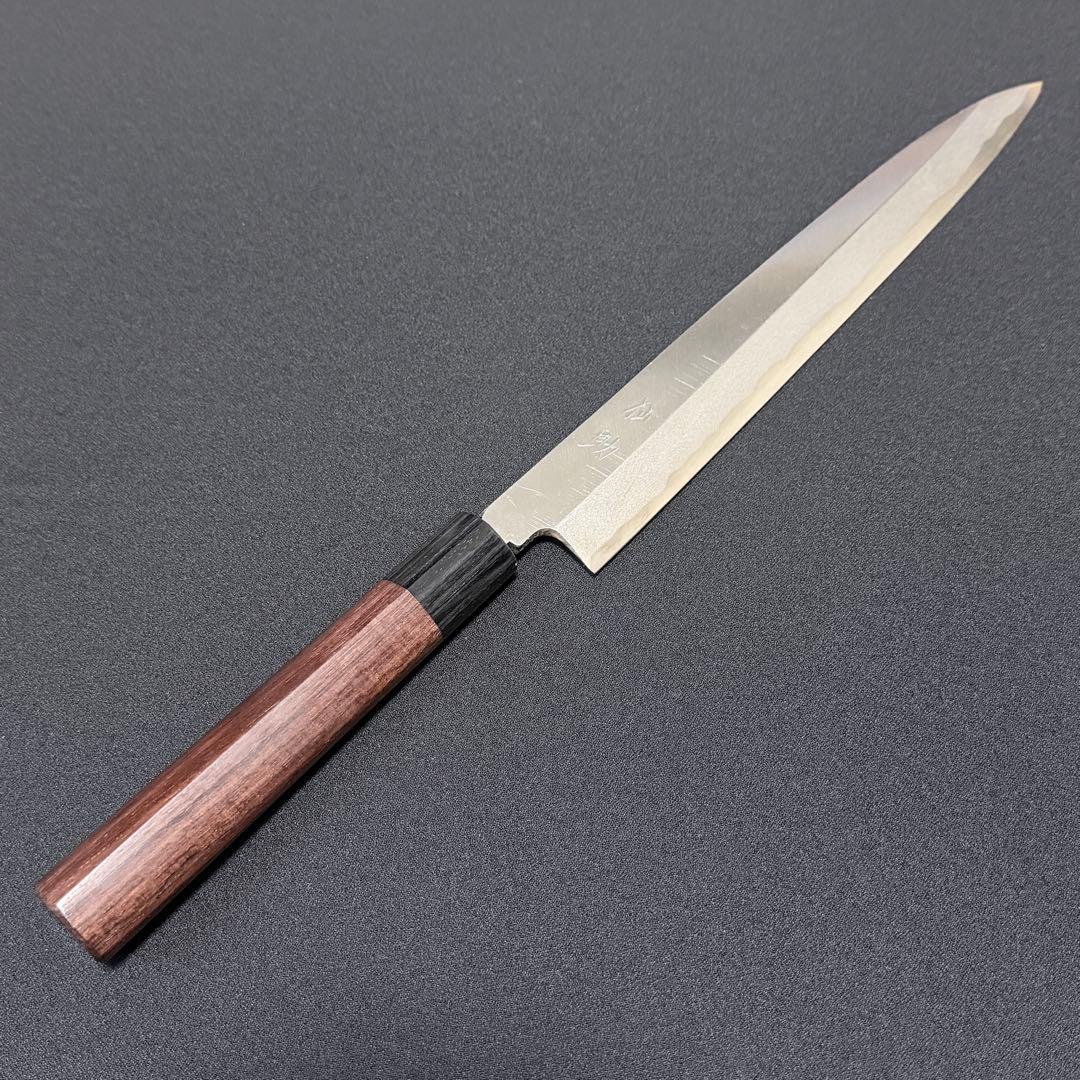 Sensuke Yanagiba Knife Yasuki Aogami No.2 Steel Shitan Shinogi Handle 240mm