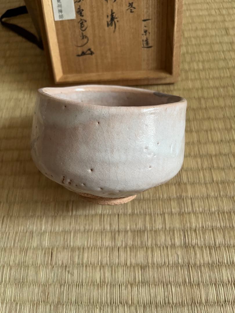 Shino Tea Bowl named Shoto by Ichiraku with Tomobako Box