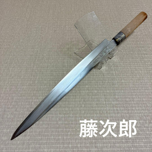 Tojiro Yanagiba Sashimi Knife White Steel Kasumi Marble Buffalo Handle Sharpened
