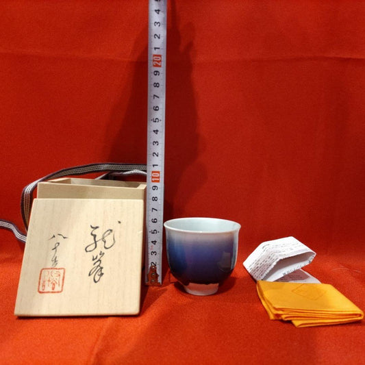 Tokuda Yasokichi IV Ryuo Sake Cup Guinomi with Original Box
