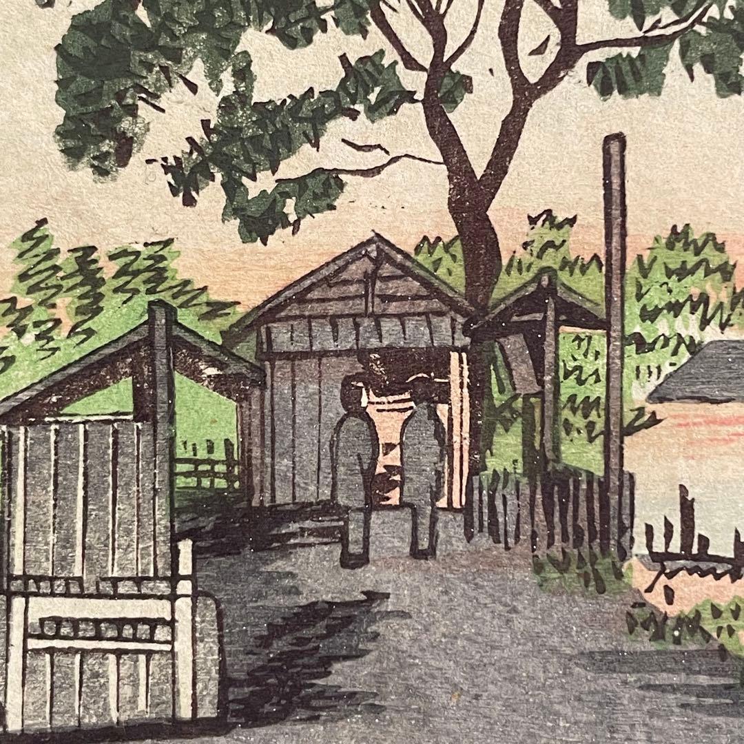 Meiji Woodblock Print by Inoue Yasuji Makurabashi Tokyo Shinga Meisho Zukai Ukiyo-e