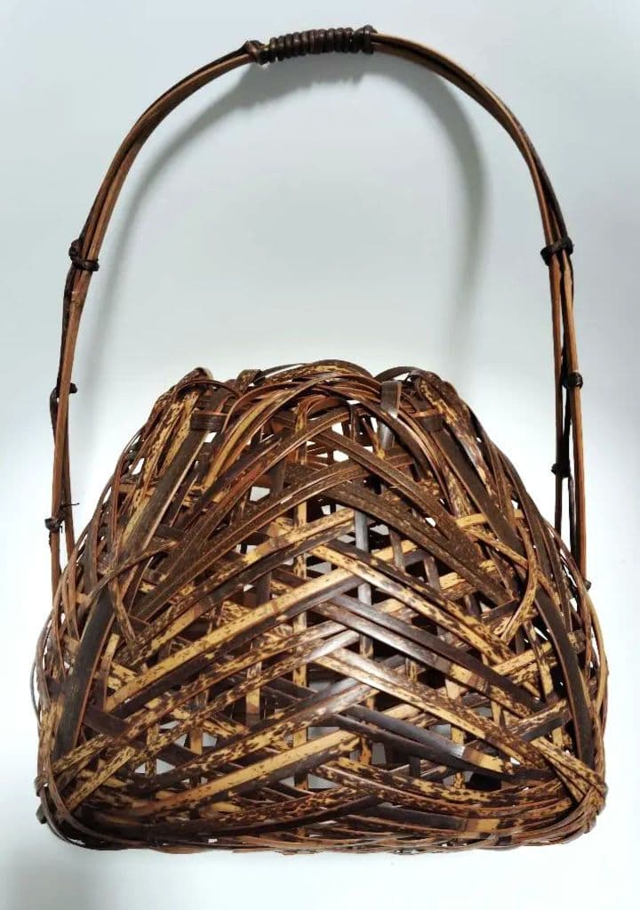 Japanese Bamboo Basket Goma-dake Tea Ceremony Hanakago Flower Basket
