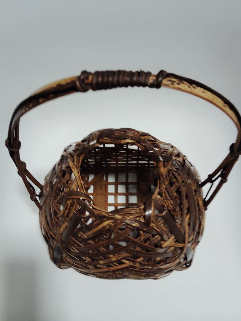 Japanese Bamboo Basket Goma-dake Tea Ceremony Hanakago Flower Basket