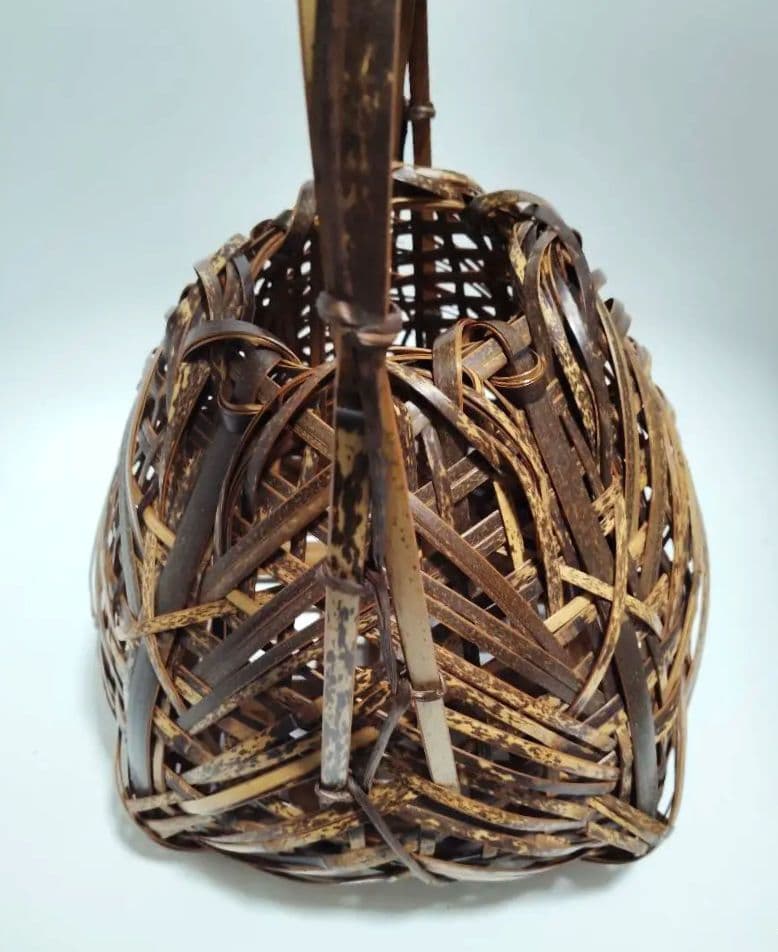 Japanese Bamboo Basket Goma-dake Tea Ceremony Hanakago Flower Basket