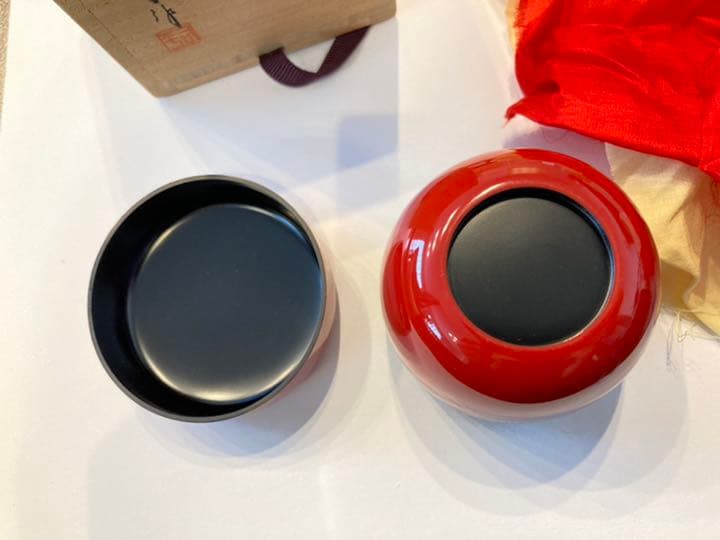 Matsukui-zuru Maki-e Large Natsume Tea Caddy Lacquerware with Box