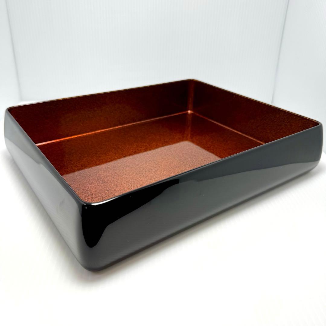Echizen-nuri Lacquer Document Box (Bunko) with Paulownia Box, Black