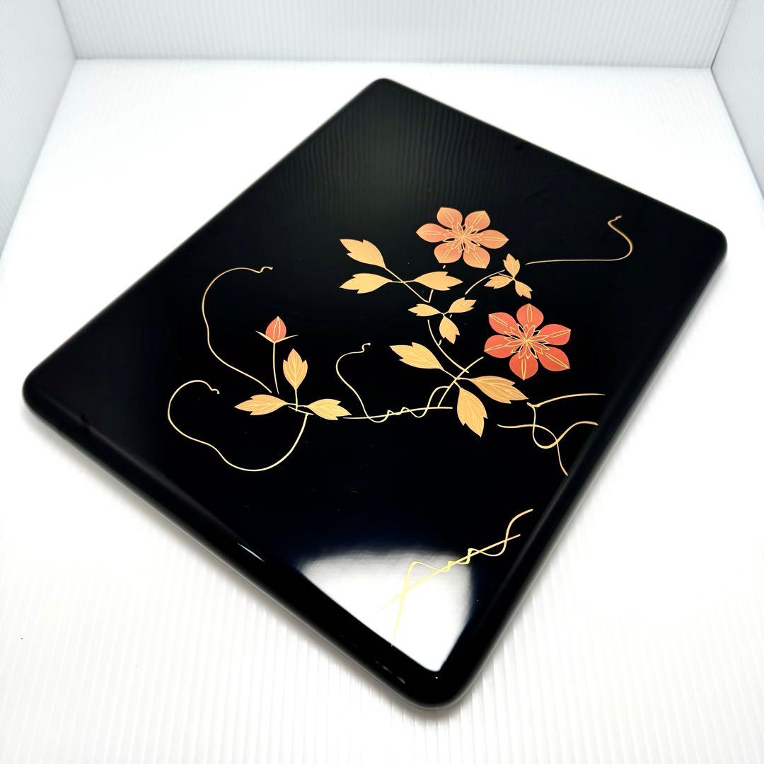 Echizen-nuri Lacquer Document Box (Bunko) with Paulownia Box, Black