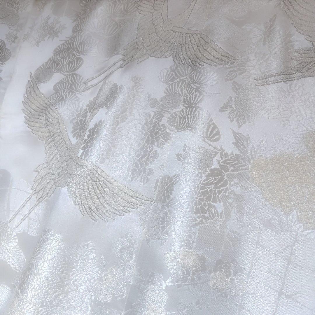 Shiro Uchikake Bridal Kimono Silk Full Sagara Embroidery White Wedding Robe