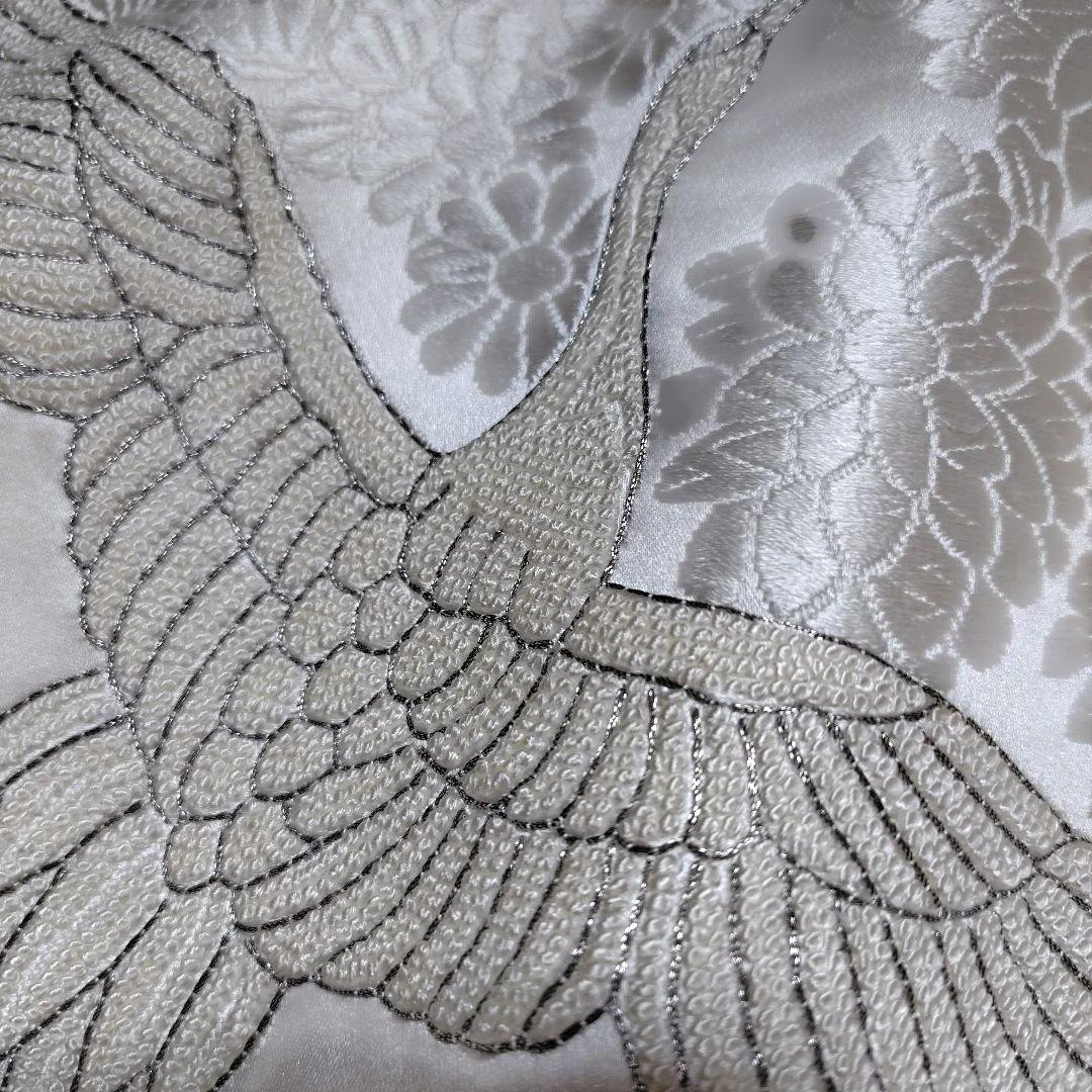 Shiro Uchikake Bridal Kimono Silk Full Sagara Embroidery White Wedding Robe