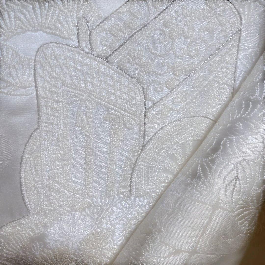 Shiro Uchikake Bridal Kimono Silk Full Sagara Embroidery White Wedding Robe