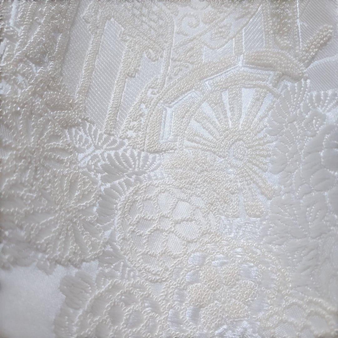 Shiro Uchikake Bridal Kimono Silk Full Sagara Embroidery White Wedding Robe