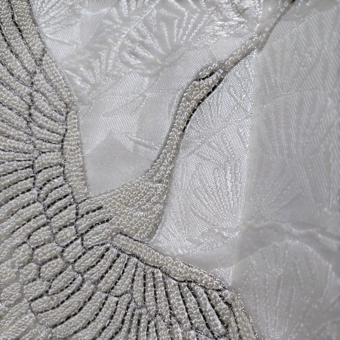 Shiro Uchikake Bridal Kimono Silk Full Sagara Embroidery White Wedding Robe