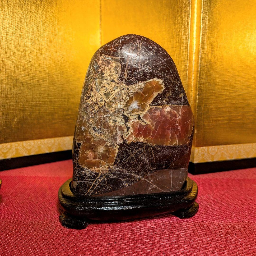 Kikkaseki Chrysanthemum Stone Set of 2 Neodani Gifu Suiseki Viewing Stone
