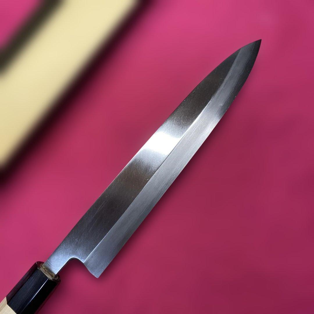 Minoroshi Masao Japanese Knife Ginsan Steel Single Bevel Buffalo Horn Handle 240mm
