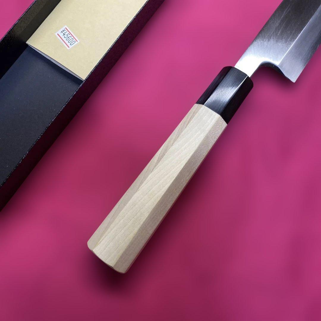Minoroshi Masao Japanese Knife Ginsan Steel Single Bevel Buffalo Horn Handle 240mm